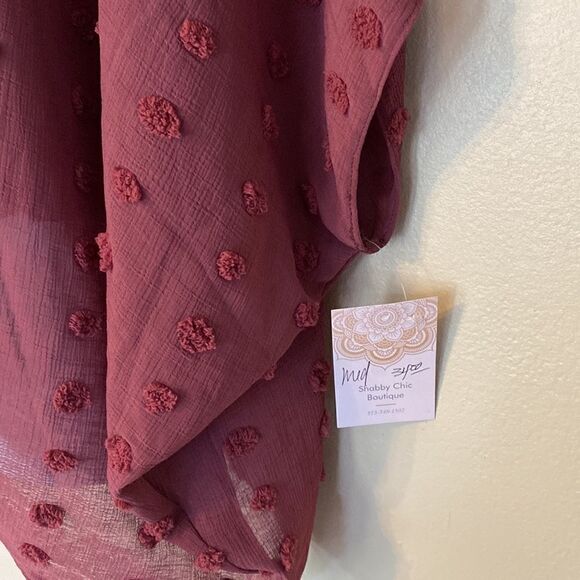 NWT Main Strip One Shoulder Maroon Blouse - Picture 2 of 5